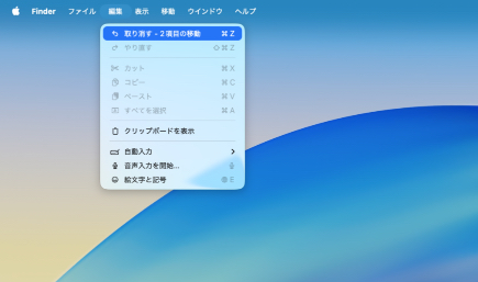 元に戻すコマンドを使用します 元に戻すコマンドを使用します
