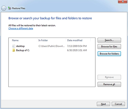 Backup and Restore